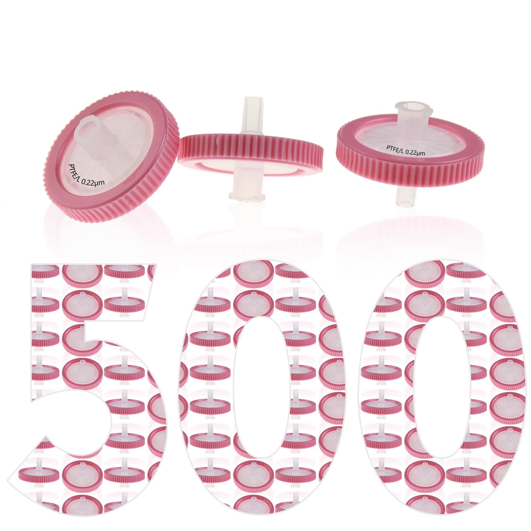 500 Stk/Beutel PTFE Spritzenfilter Hydrophile 0,22 μm Porengröße, 25 mm Membran Durchmesser, Labor-spritzenfilter, HPLC und GC spritzenfilter | Spritzenfilter