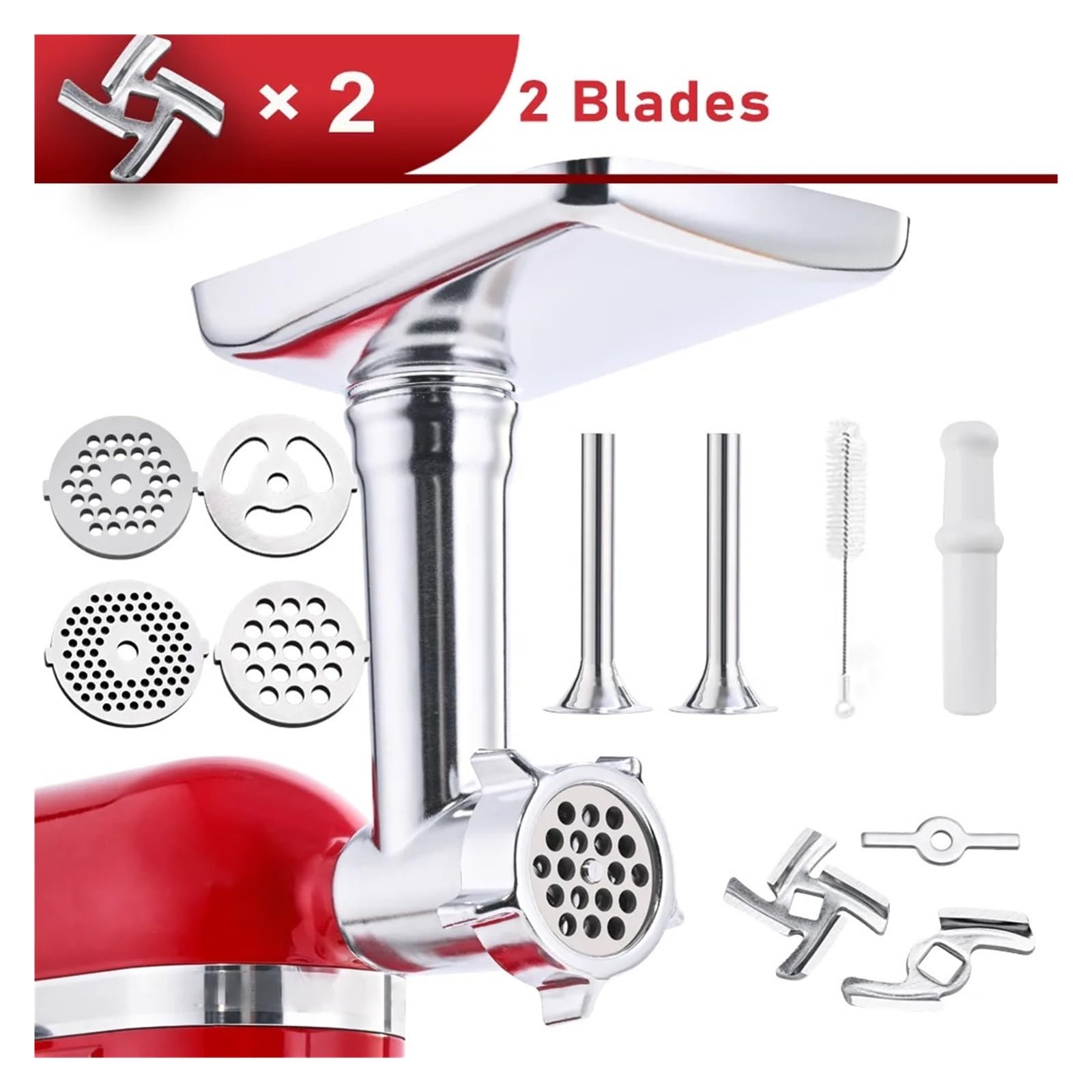 Kompatybilny z kuchnią, pomocna przystawka do mielenia mięsa Metalowa maszynka do mielenia mięsa, wszystkie, mikserem stojącym kompatybilne z Kitchenaid