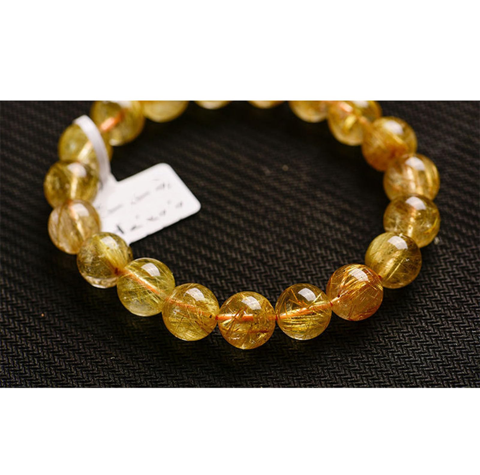 Bracciale con perline Chakra e cristalli di pietre preziose. Bracciale | Braccialetti rutilati dorati fatti a mano per la meditazione Yoga, energia spirituale e positiva di cristallo chiaro