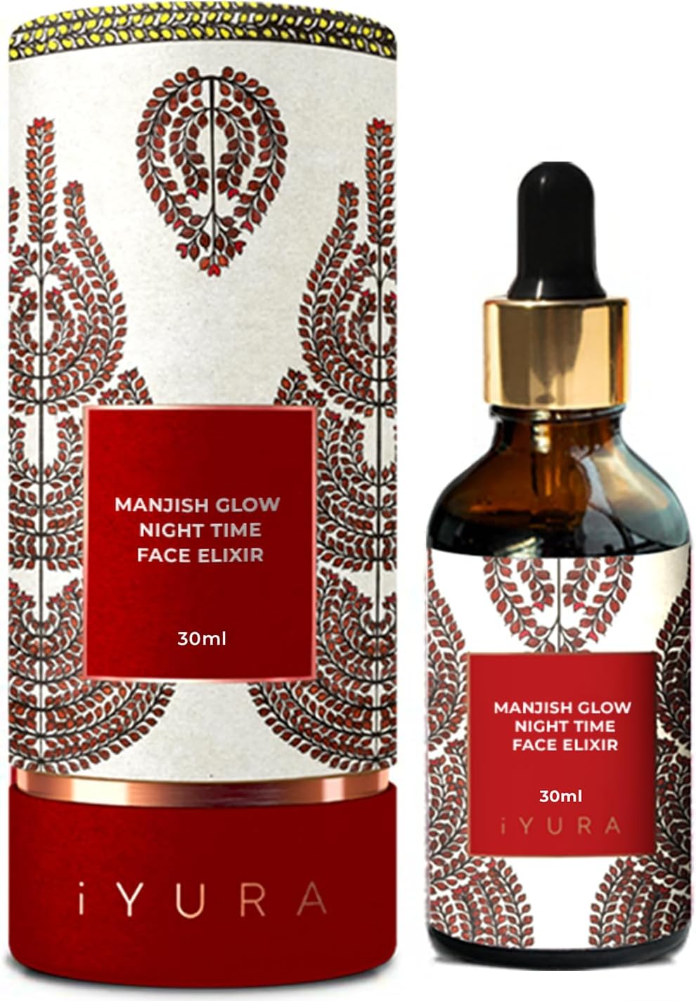 Iyura Manjish Glow Elixir, Olio idratante completamente naturale per