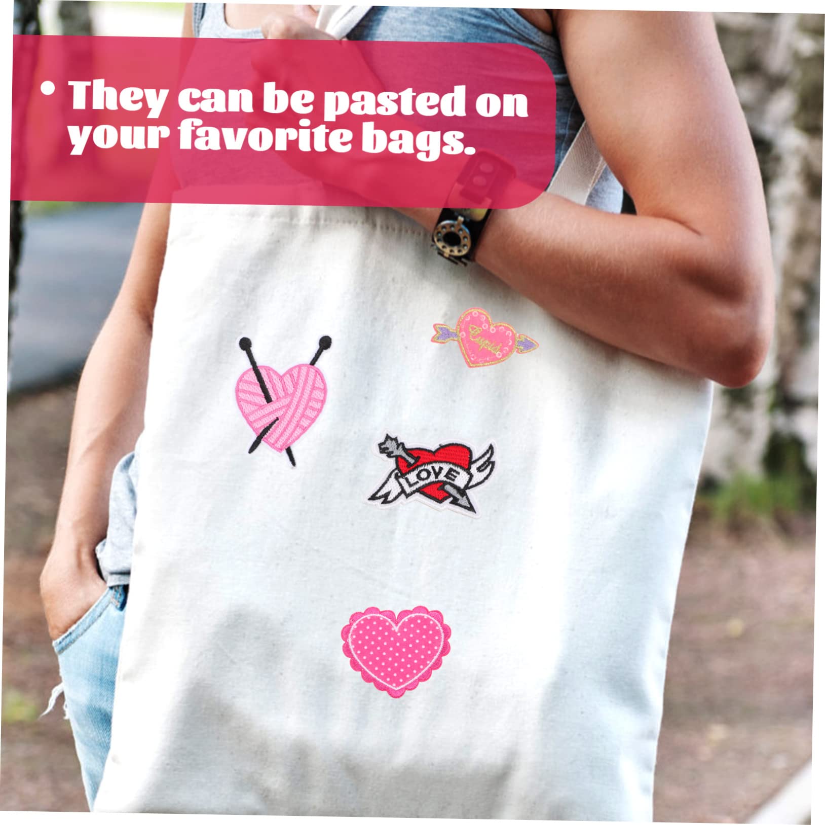 VILLCASE 80stücke Herz-patches Zum Aufbügeln Bunte Gestickte Applikationen Für Kleidung Jeans Taschen Und Accessoires Zur Reparatur Und Dekoration Von Textilien