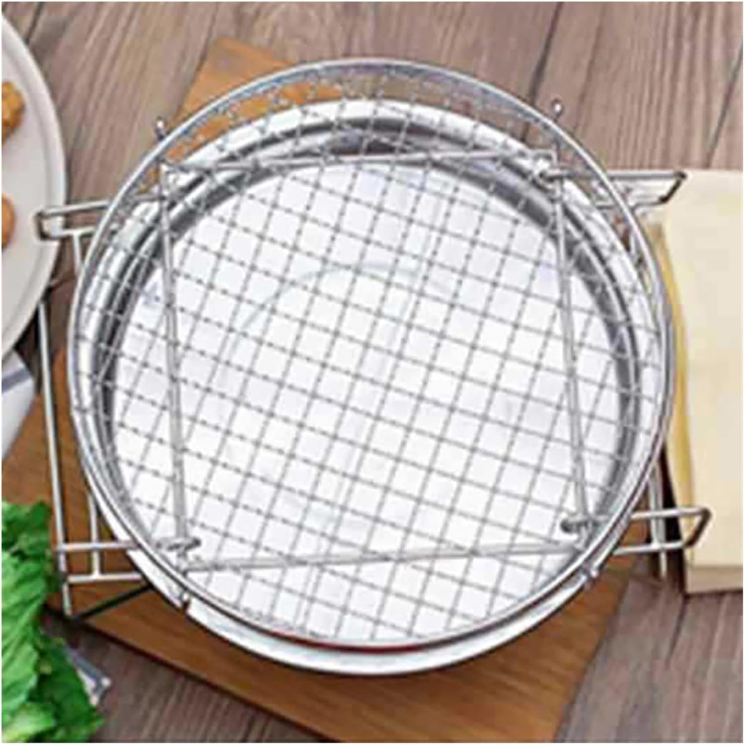 Compatible For Stainless Steel BBQ Grills Folding Shelf Grill Portable Outdoor Picnic Meats Shrimp Barbecue Tools