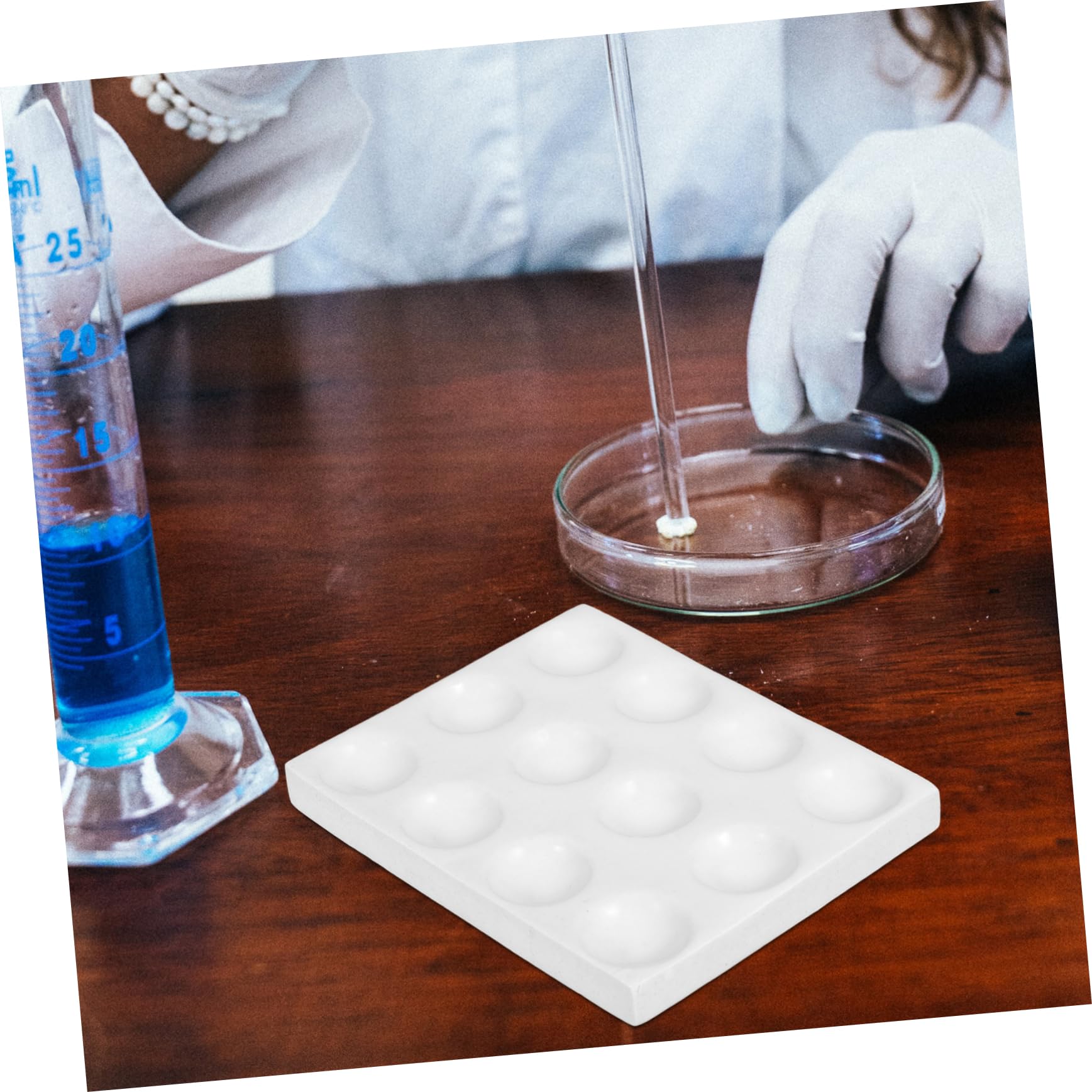 5stücke Keramische Reaktionsplatte Mit Löchern Vielseitiges Laborinstrument Für Chemische Experimente Abriebfestes Porzellan Geeignet Für Verschiedene Anwendungen Im Labor