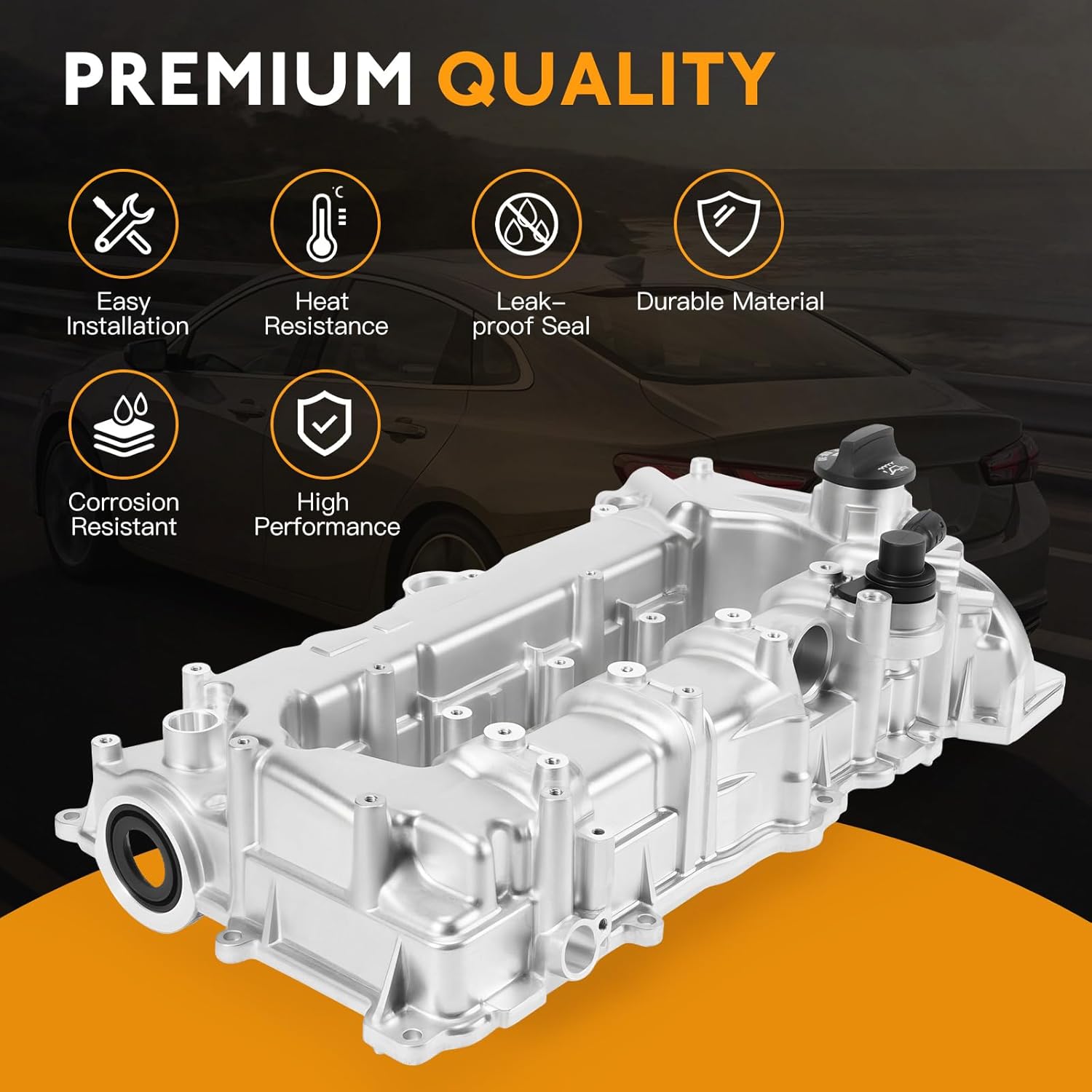 25204723 Engine Valve Cover & Gasket Kit Fit for Chevy Malibu 2016-2022, Cruze 2016-2019, Trax 2021-2022, for Buick Encore 2016-2022, 1.4L 1.5L - Replace 98MC22G 74314ZFMP 86615JTPP 12699254