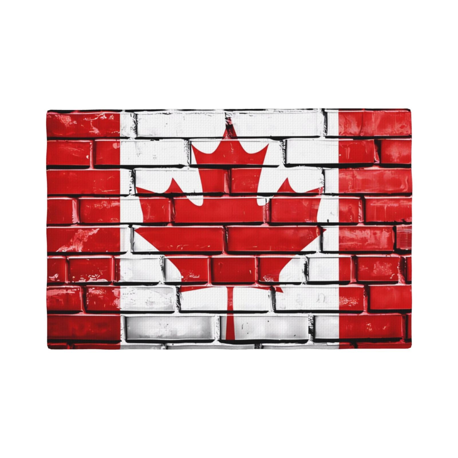 Set de table antidérapant lin lavable résistant chaleur cuisine salle à manger drapeau Canada