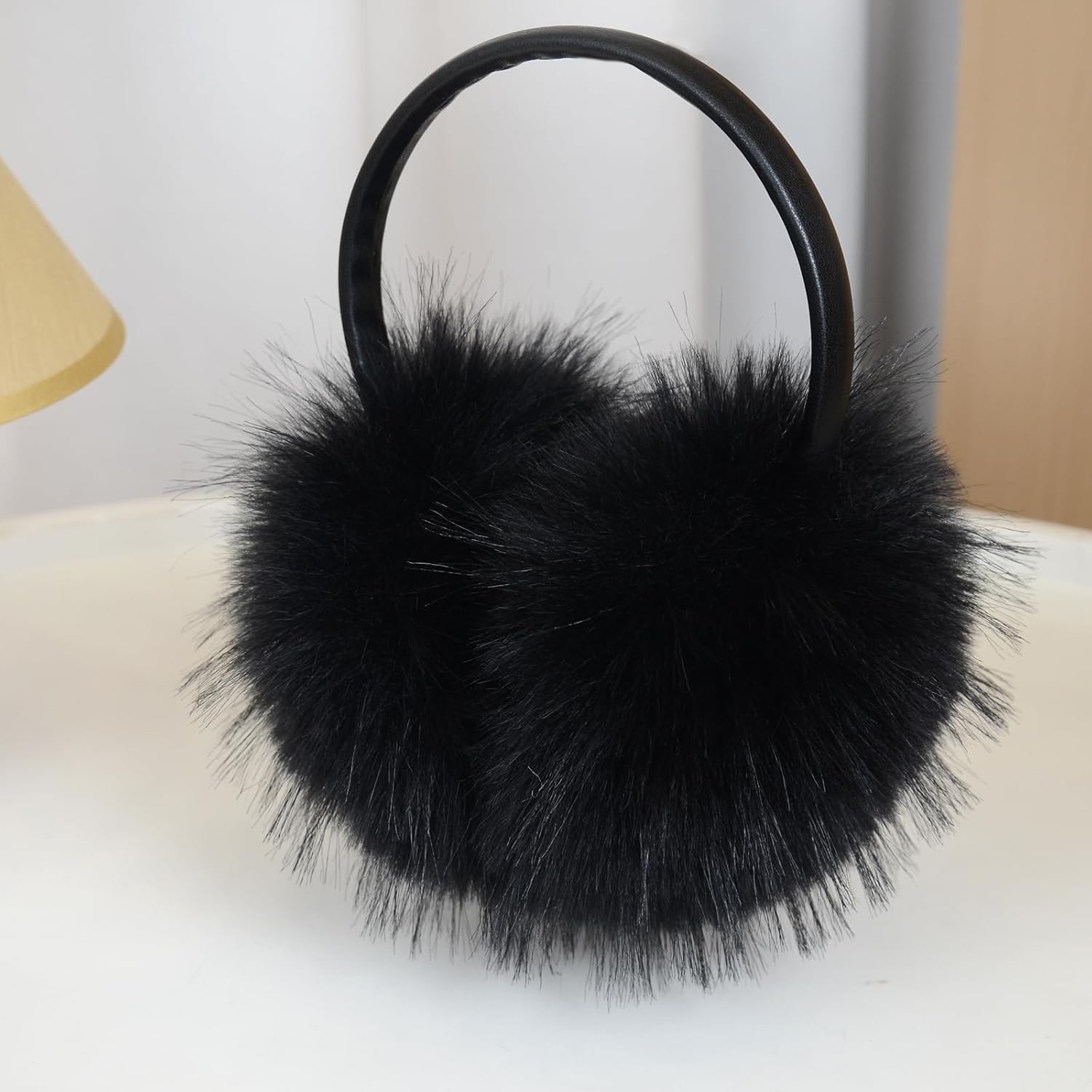 Women's Faux Fur Ear Muffs For Winter Women - Warm Faux Fur Fuzzy Ear Muffs Windproof Cold Weather Ear Warmers - Image 5