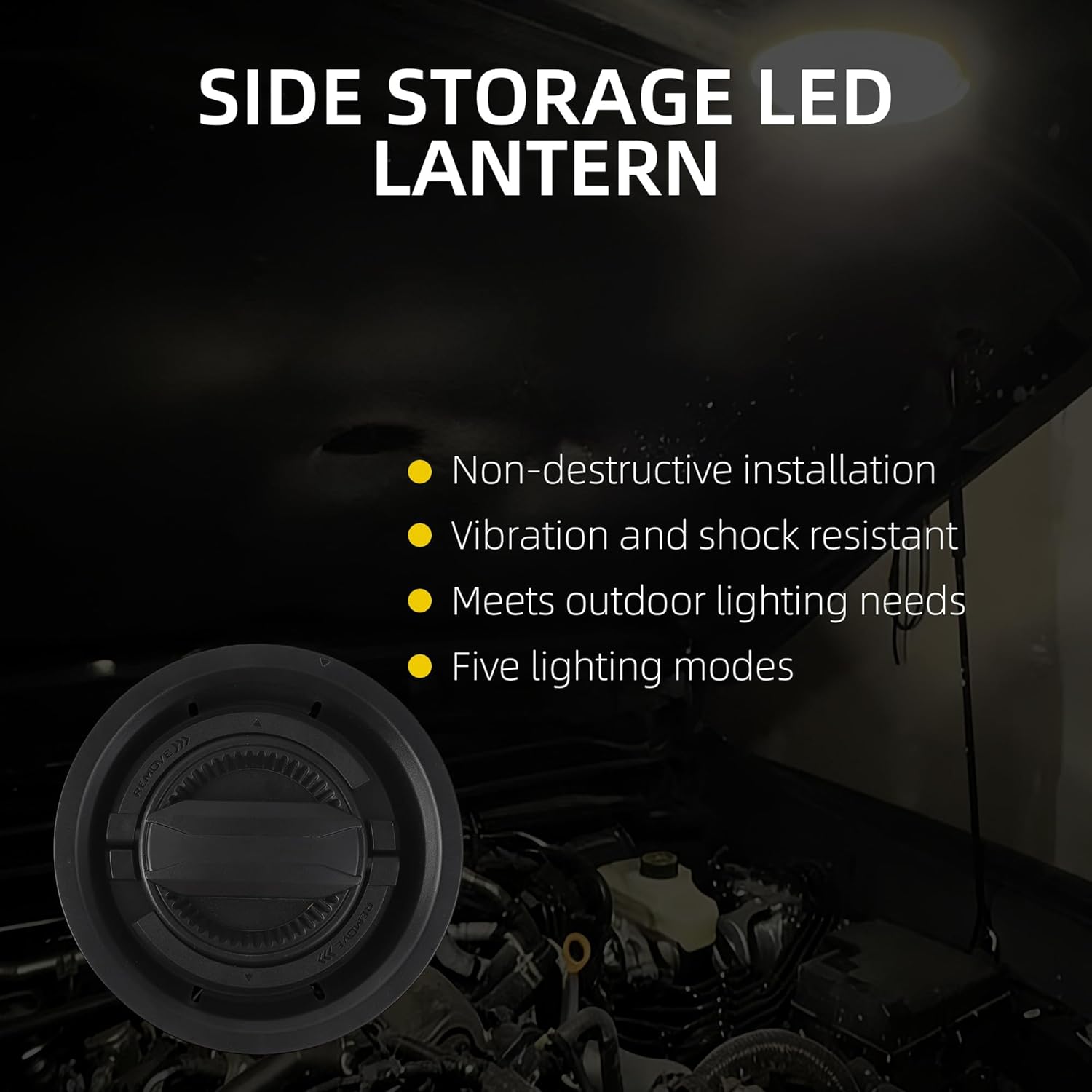 Dasbecan Side Storage LED Lantern Dash Portable Lamp Compatible with Toyota 2024+ Tacoma 2025 2026 4Runner Replaces# PT944-35253