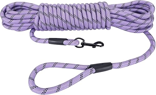 Miniatura 13 de Hi Kiss Correa de Entrenamiento de Agilidad para Obediencia y Recuperación de Perros/Cachorros - 15ft 20ft 30ft 50ft 100ft Correa de Entrenamiento -