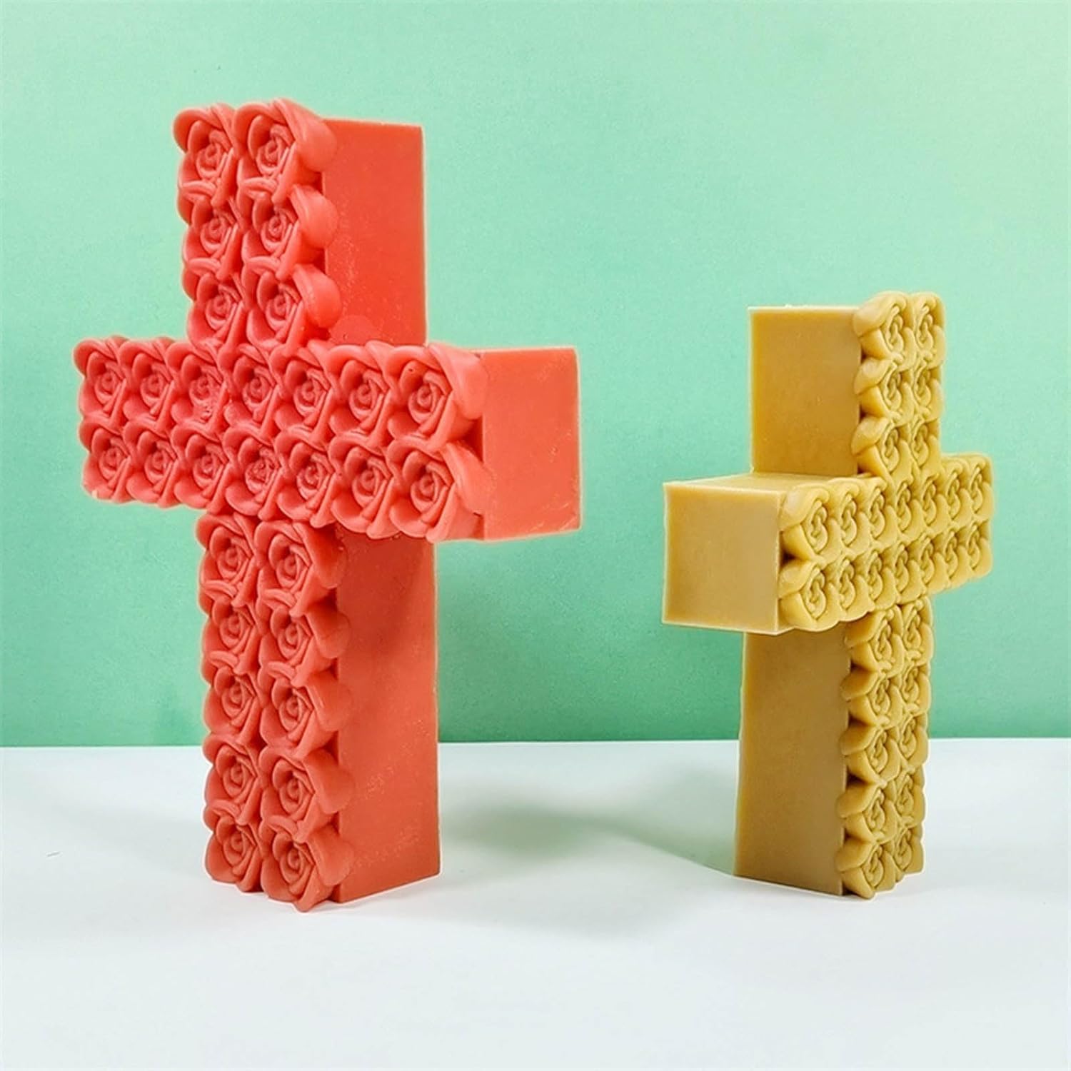 PANGBOER ローズキャンドル シリコンモールド ローズフラワーキャンドル型 ハンドメイド ソープ樹脂 モールド コンクリート