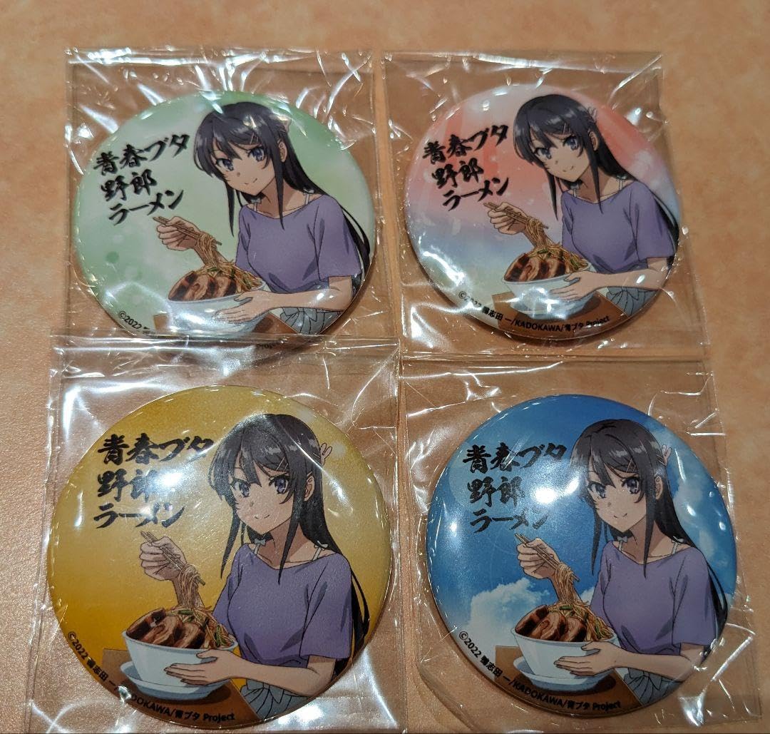 青春ブタ野郎ラーメン 桜島麻衣Tシャツ Lサイズ 4色セット(ポストカード付き) 新品未使用】青ブタ野郎ラーメン TシャツXLサイズ&ポストカード 桜島