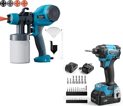 Tilswall Paint Sprayer Alien 500 600ml and Tilswall 20V Cordless Impact Driver