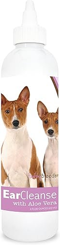 Healthy Breeds - Limpiador de oídos con aloe vera - Formulado por veterinarios para desodorizar, limpiar, secar y acidificar el canal auditivo -