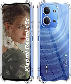 ايزو اي - جراب متوافق مع شاومي ريدمي 15C 4G/5G، مع وسادة هوائية مضادة للصدمات، حماية كاملة، جراب حماية من السيليكون والبولي يوريثين الحراري الناعم فائق النحافة - شفاف