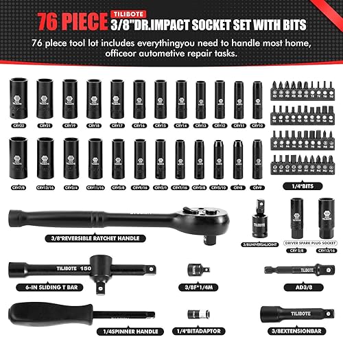 Miniatura 9 de TILIBOTE Juegos de llaves de enchufe