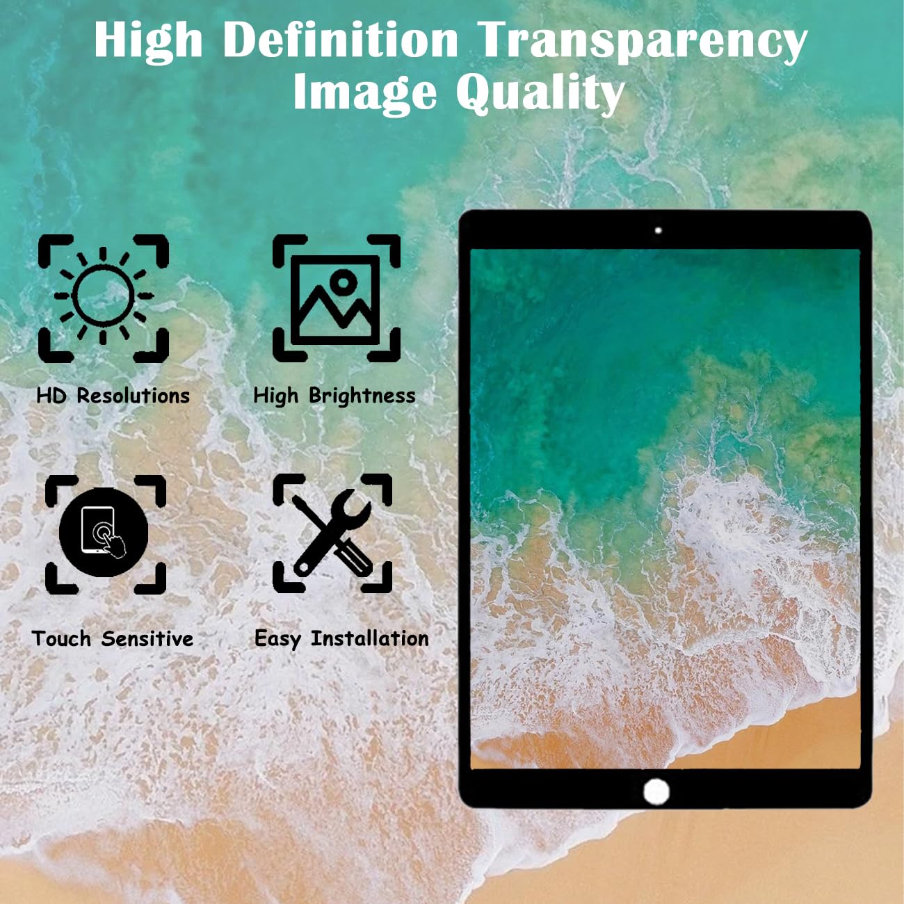 H&LYCYJ Pantalla LCD para iPad Air 3 (2019) A2153 A2123 A2154 A2152 LCD pantalla de repuesto con kit