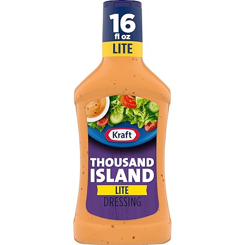 Kraft Thousand Island Lite - Apósito para ensalada (botella de 16 fl oz)