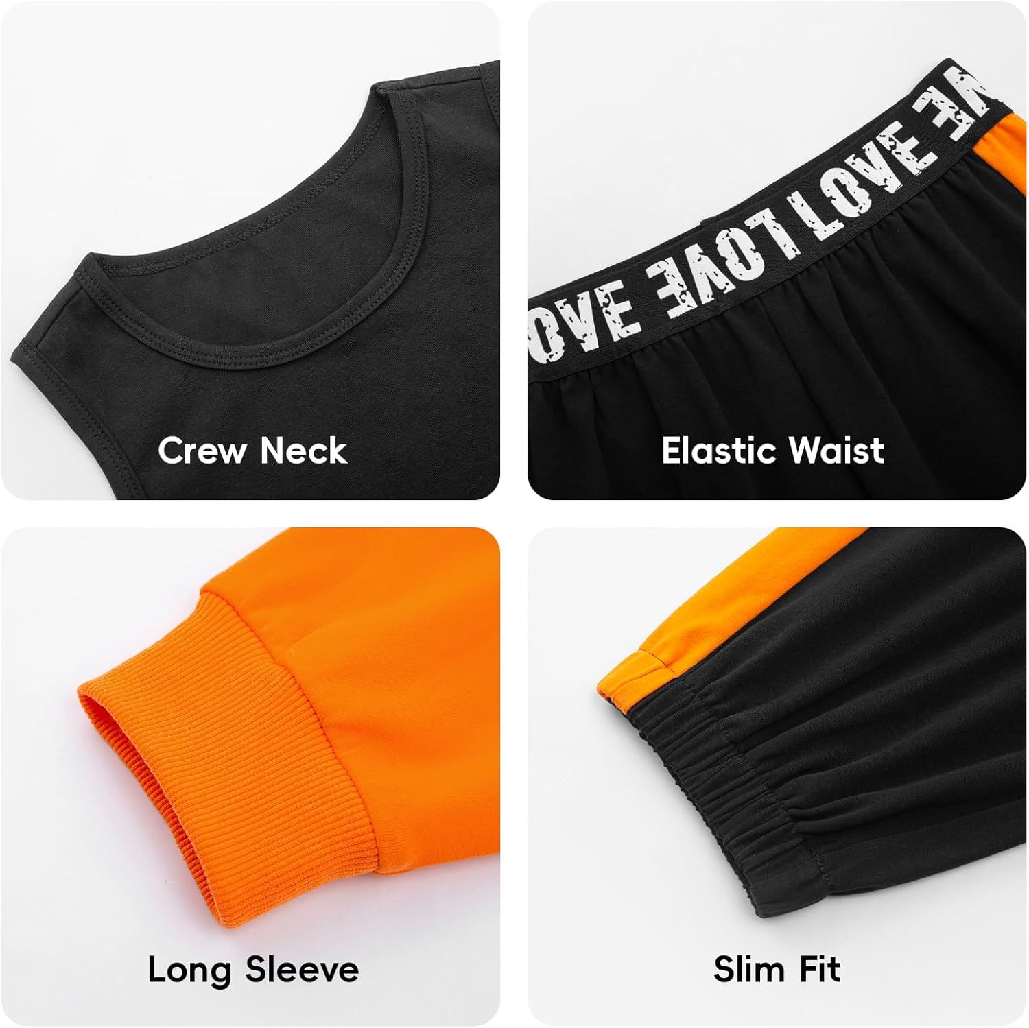 Girls 3 Piece Outfits Graphic Crop Top Camisole and Sweatpants Set Summer Workout Shirt Tank and Pants Overalls - Image 5