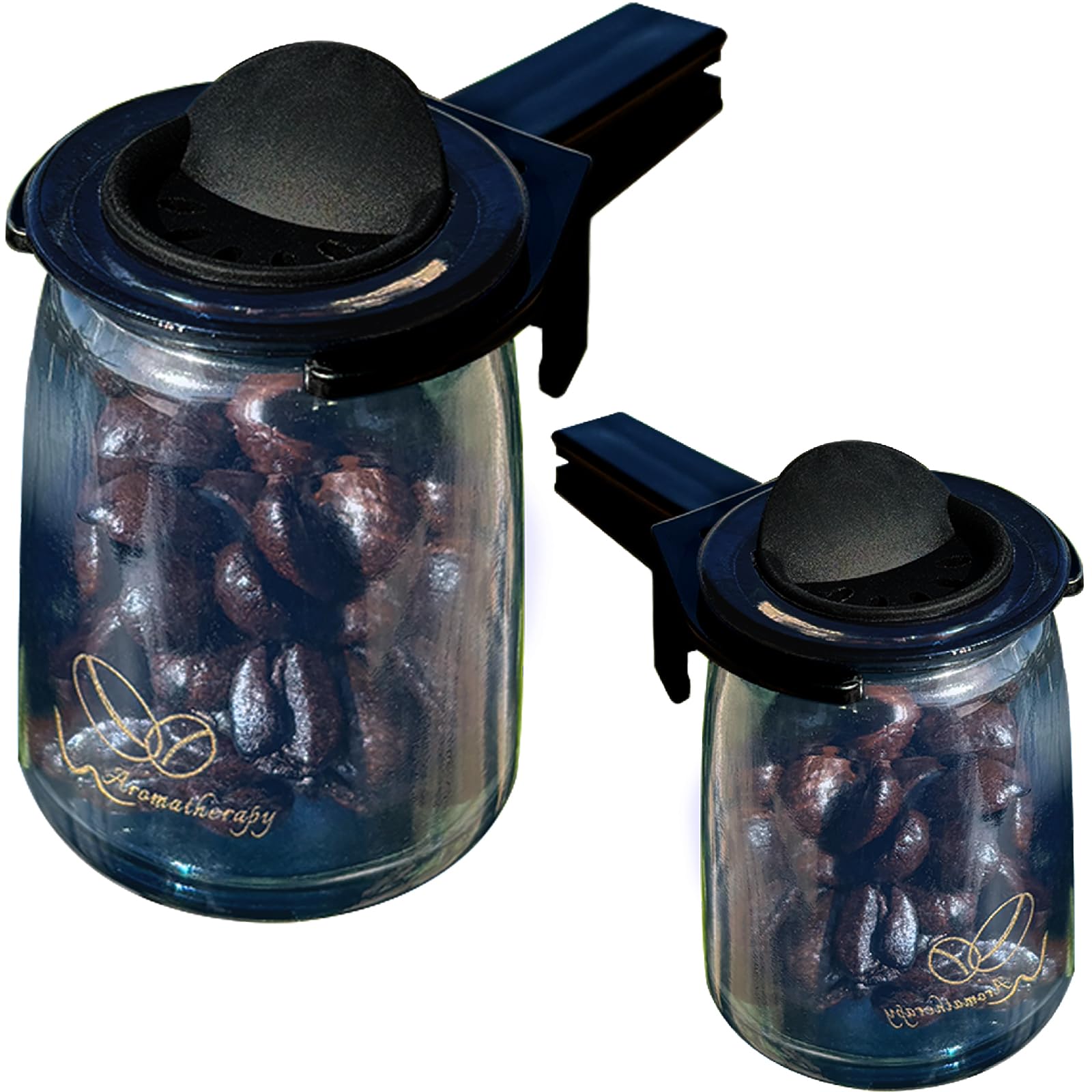 Ambientador de coche Gligar Coffee con clip para ventilación, difusor, accesorios, aroma para aceites, desodorizante para el hogar, interior de vehículos, vidrio, vinilos de larga duración, decoraciones para mujeres y hombres, 2 unidades, aroma a café con leche.