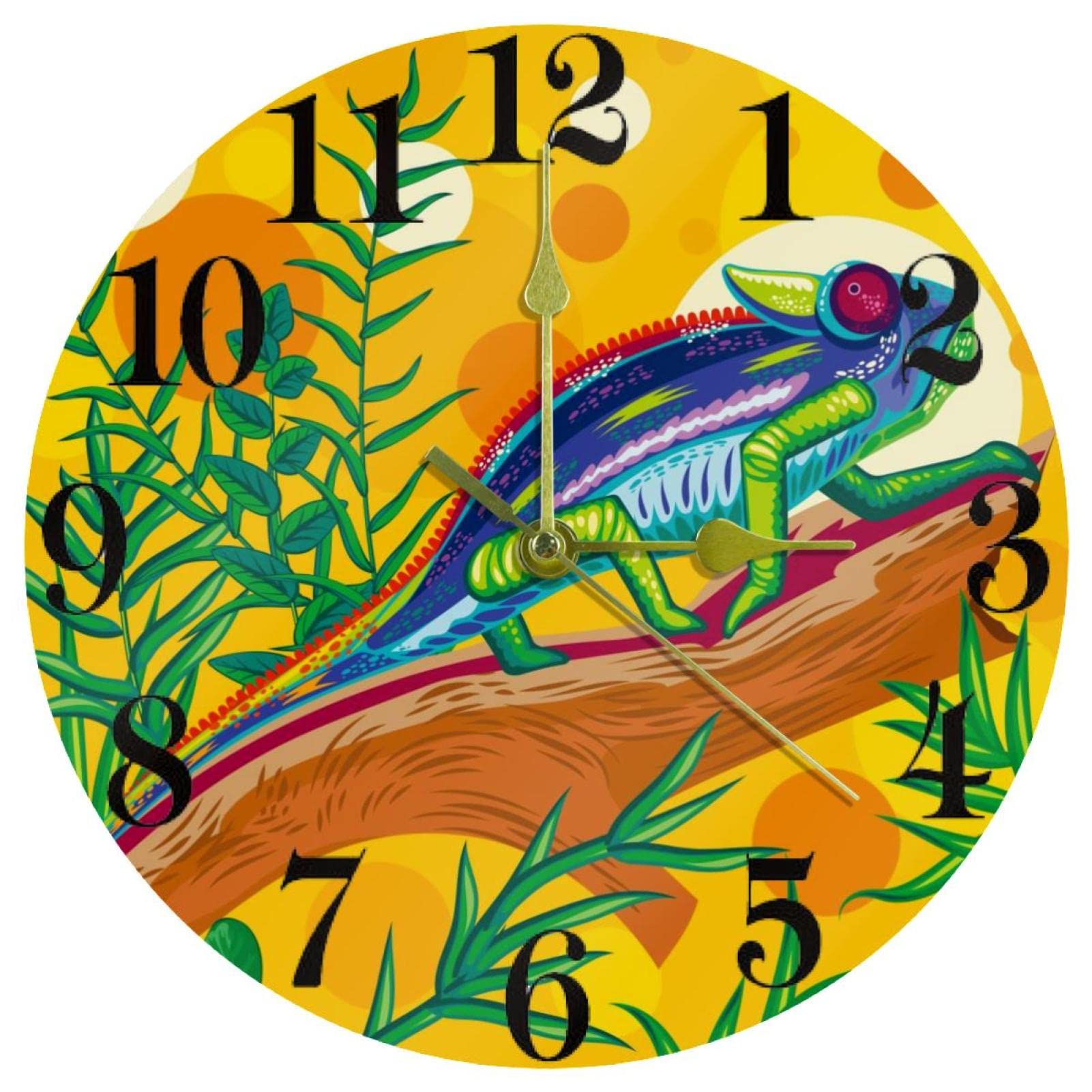 Fini le tic-tac avec l'horloge murale caméléon silencieuse de bureau