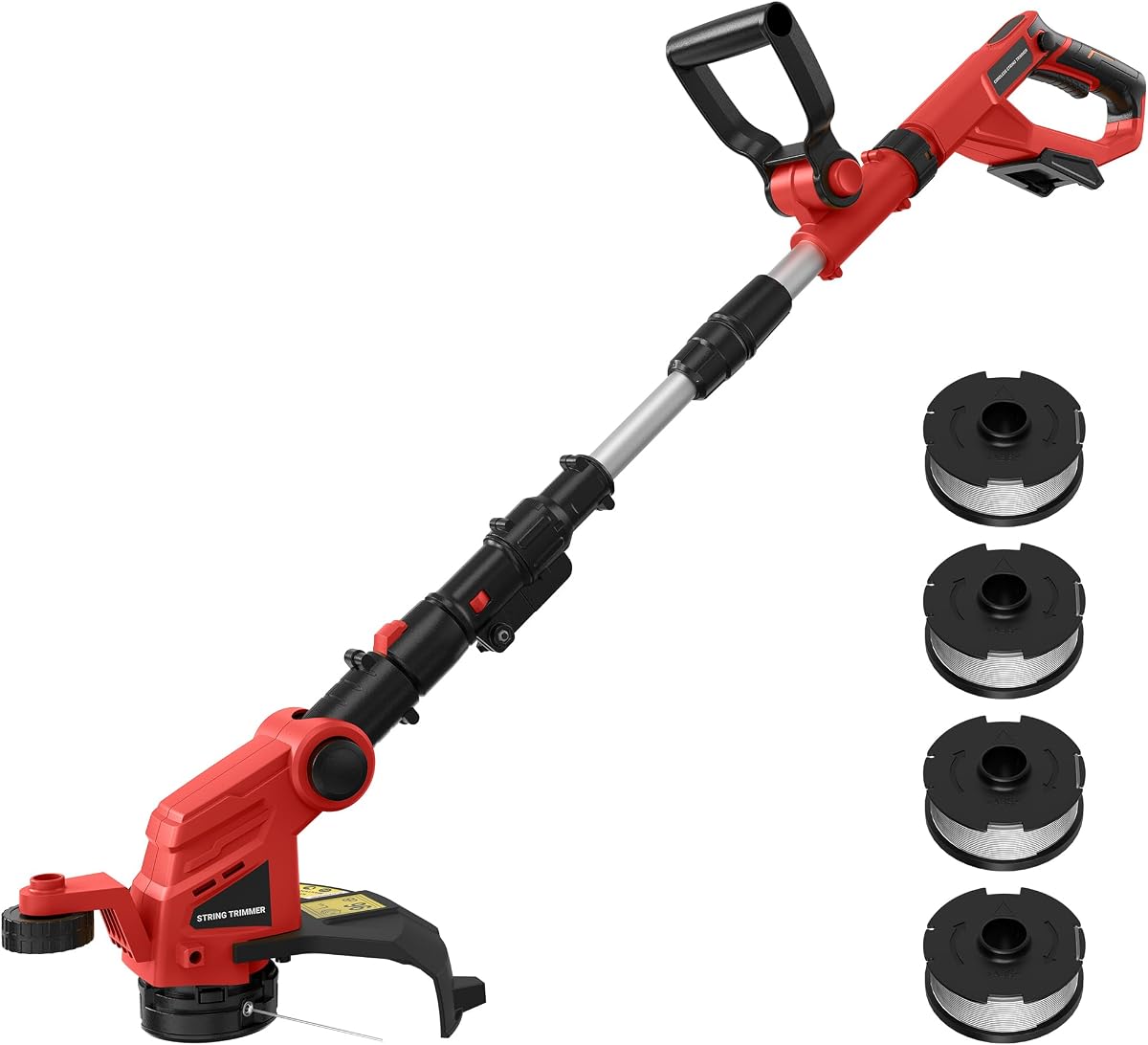 Electric Weed Wacker (No Battery) Compatible with Milwaukee18V Battery | 12" Automatic Line Feed Weed Eater Battery Powered, Cordless String Trimmer with 4 Line Spools for Lawn, Garden