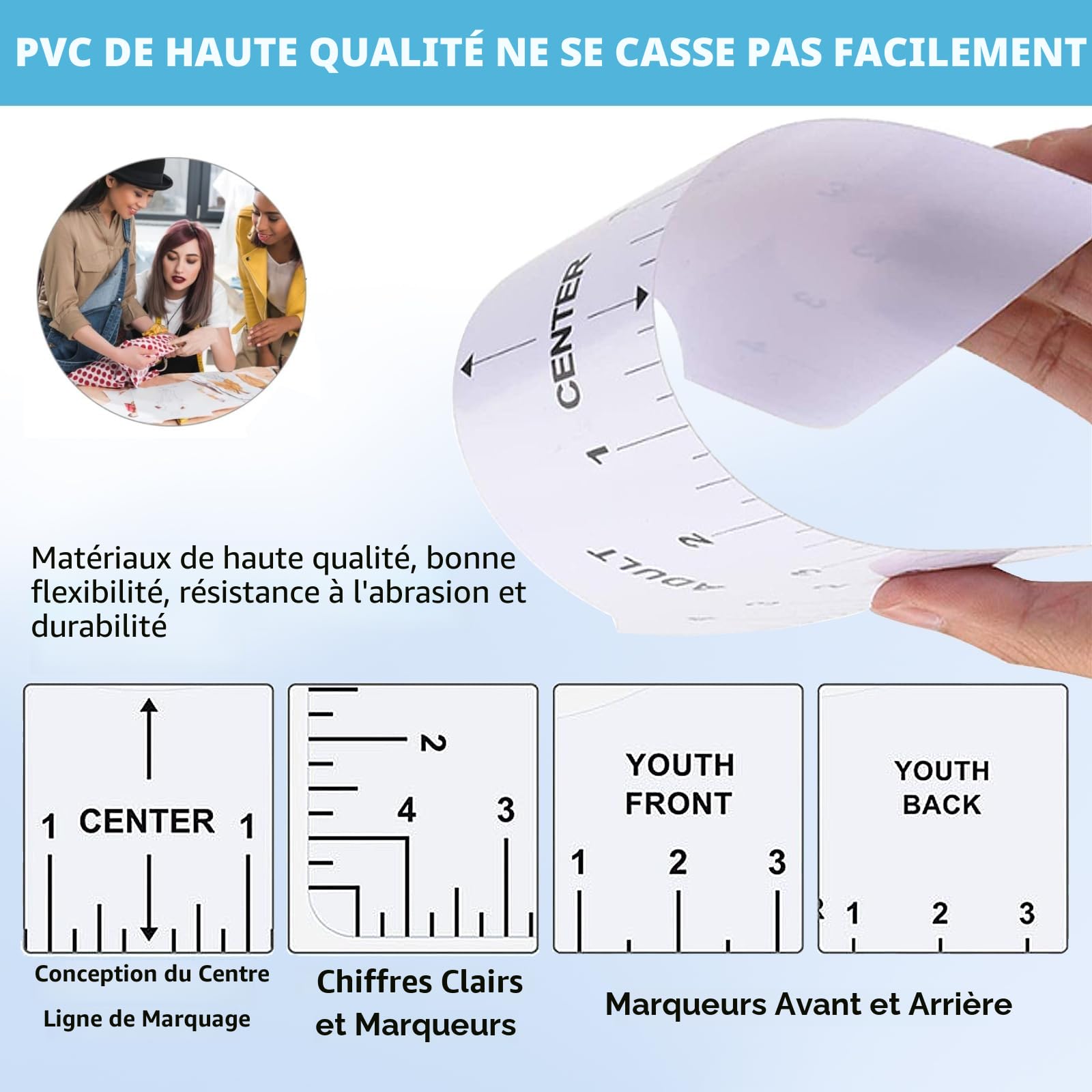 QUKLOGEN Kit de Tapis de Transfert Heatpress Comprenant 4 Tailles de Tapis résistants à la Chaleur 3 Feuilles de téflon et 2 Rouleaux de Ruban adhésif,pour Impression par Pression à Chaud