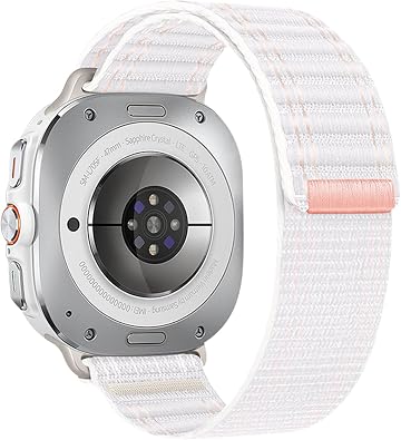 Sport Bands Compatible with Samsung Galaxy Ultra Band/Galaxy Watch 7 Ultra Bands 47mm for Men Women, Soft ocean Wave Woven Nylon Wristbands Waterproof Replacement Strap