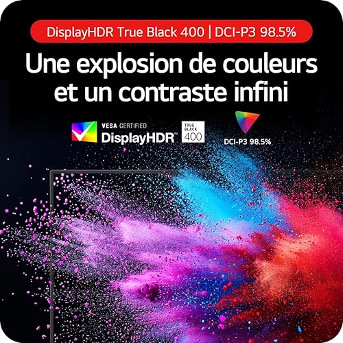 LG Ultragear™ 27GS95QE-B Ecran PC Gaming 27" - Dalle OLED 2560x1440, 0.03 ms GtG 240Hz, DisplayHDR™ TrueBlack 400, DCI-P3 98.5%, AMD FreeSync Premium Pro, Compatible NVIDIA G-Sync, HDMI 2.1 - 3