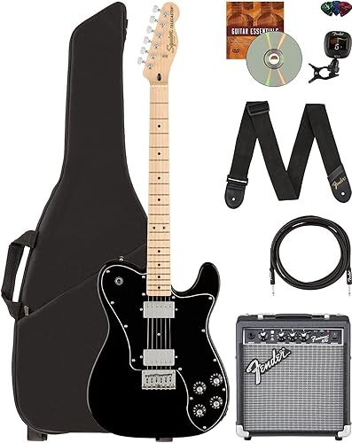 Paquete Fender Squier Affinity Telecaster Deluxe con amplificador Frontman 10G, estuche, cable de instrumento, afinador, correa, púas y DVD