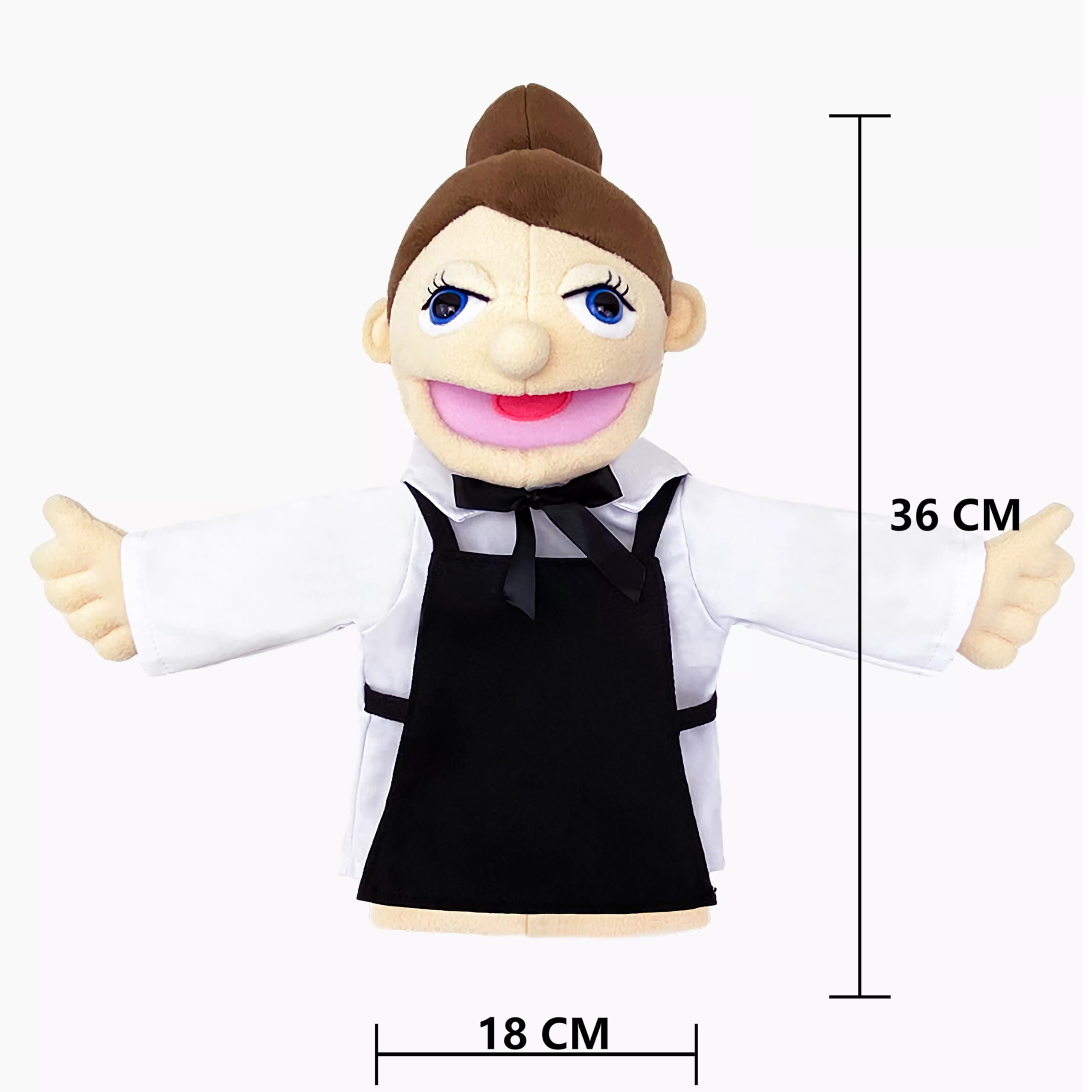 LOMTRATS Theater Hand Puppets for kids,Includes Teacher, policeman, farmer, pirate, detective - Image 2