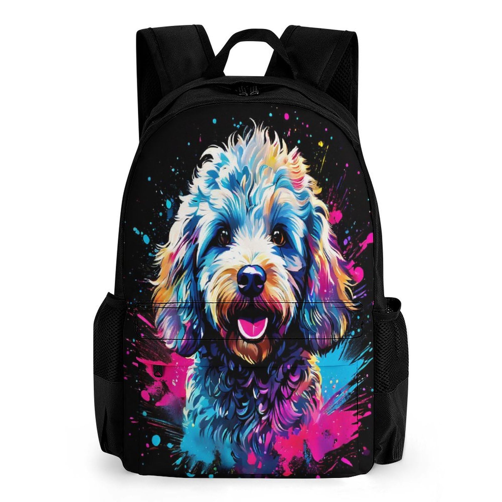 Tnfhsoft Unisex Kids Cockapoo Dog Backpacks Boys Girls Secondary School Bookbags Dog Backpack For Junior Elementary Rucksack 42X30.5cm