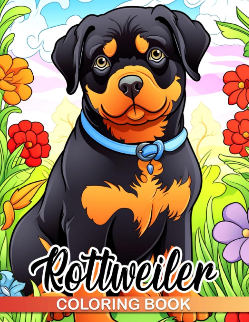 Rottweiler Coloring Book: Unwind with Adorable Canines Perfect for Animal Lovers | Includes 30+ Pages of Illustrations for Relaxing Drawing Sessions.