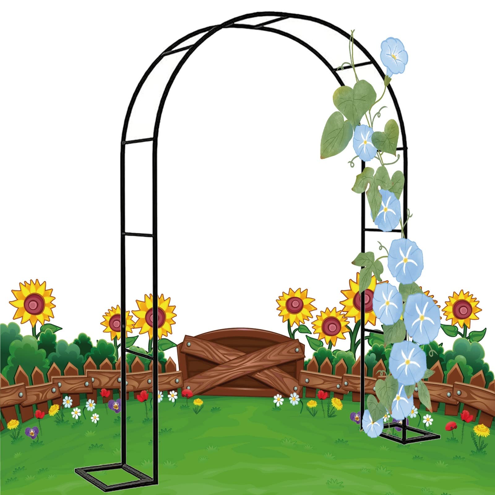 Arche de jardin en métal pour mariages et décors de fêtes