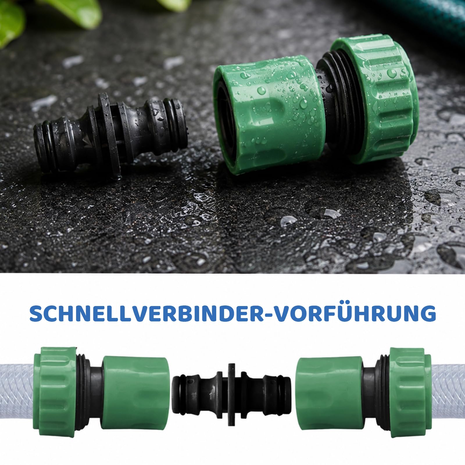 10 Stück 1/2 ZollSchlauchverbinder,Schlauch Kupplung,Gartenschlauchverbinder Doppelseitige Schlauchkupplung,Extender Verlängerung für Schlauchverlängerung