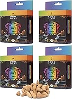 Vista 25 de Soul Sticks Conos de incienso de reflujo – 40 conos orgánicos hechos a mano para quemador de cascada Paquete de 4 aromas aromáticos de larga