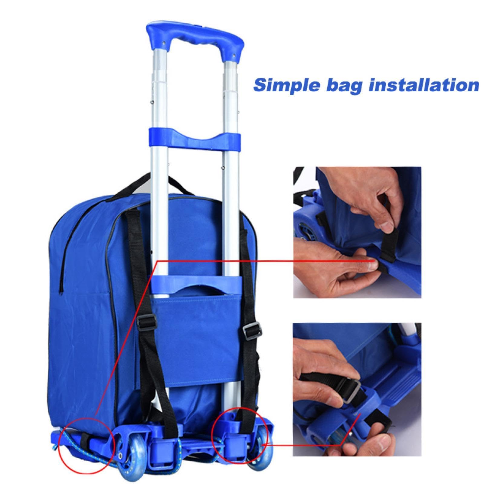 Carrello pieghevole per la spesa, carrello portatile per viaggi, casa e bagagli, design compatto e leggero, comoda soluzione di trasporto