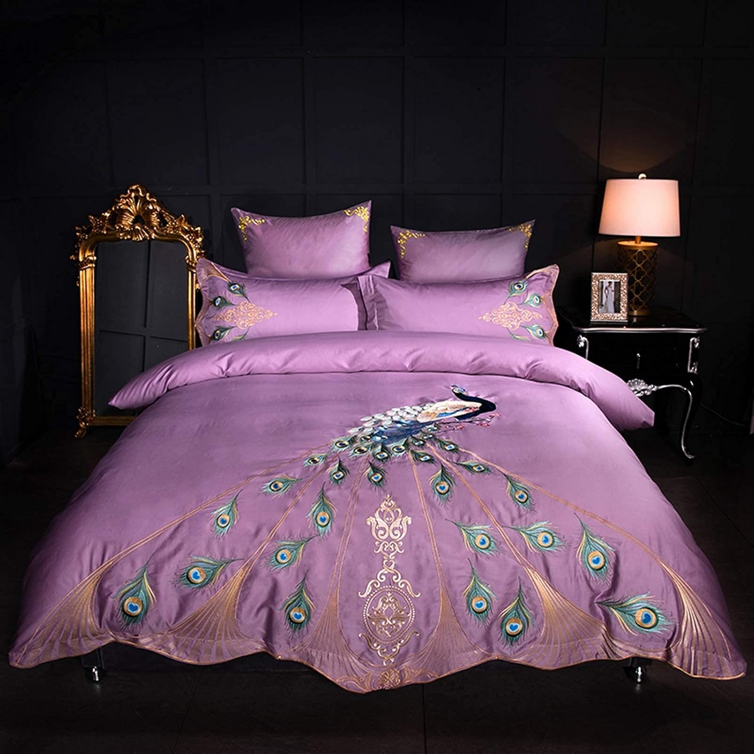 Luxury 1000tc Egyptian Department Store Cotton Queen King 6pcs Bedding Bed Set 4