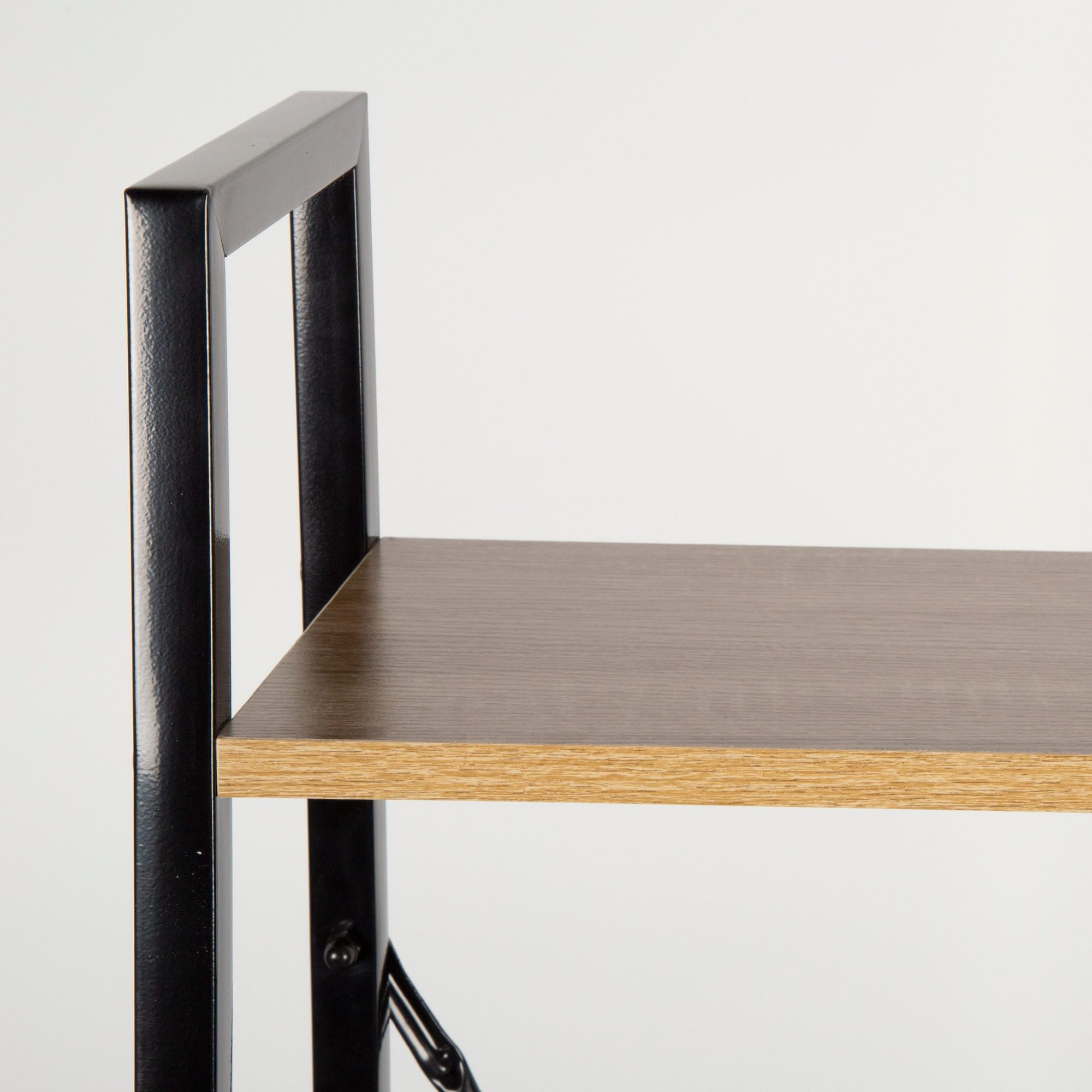 AKTIVE 18418 MAX Home Estantería almacenaje, 4 estantes, 34 x 32 x 148 cm, De Acero y Madera, Fácil Montaje, Resistente y Duradera, Diseño en Escalera, Muebles de salón, Librería