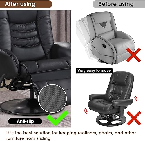 Miniatura 4 de Almohadillas reclinables para suelos de madera dura, almohadillas antideslizantes para muebles de pisos de madera, protectores de suelo para patas