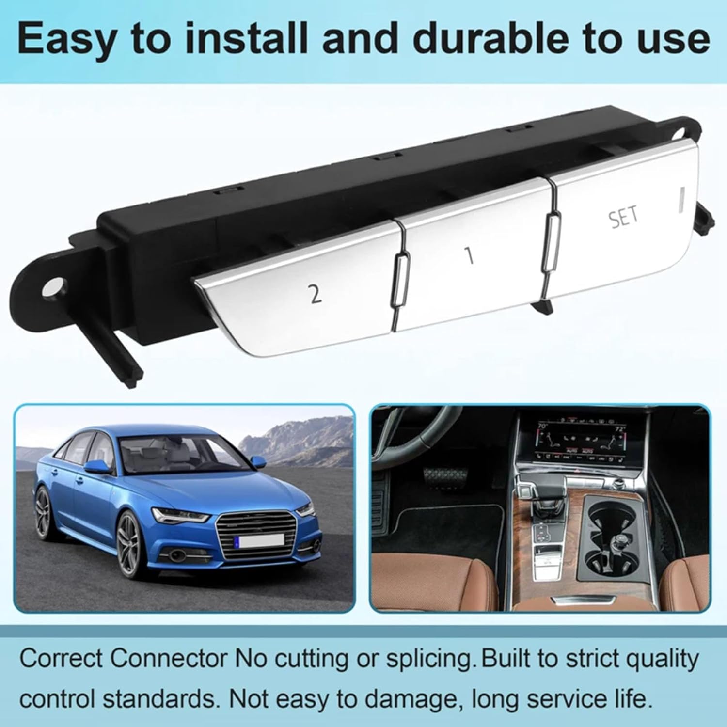 Power Seat Switch for Audi A6 C8 A7 2019-2024, Seat Memory Adjustment Button Switch 4K0959769A/4K0 959 769 A