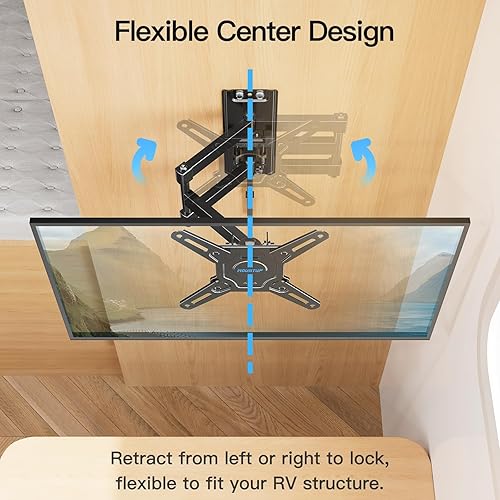 Miniatura 6 de MOUNTUP Soporte de TV RV con cerradura para televisores de 13 a 43 pulgadas, soporte giratorio de movimiento completo para TV RV con bloqueo de