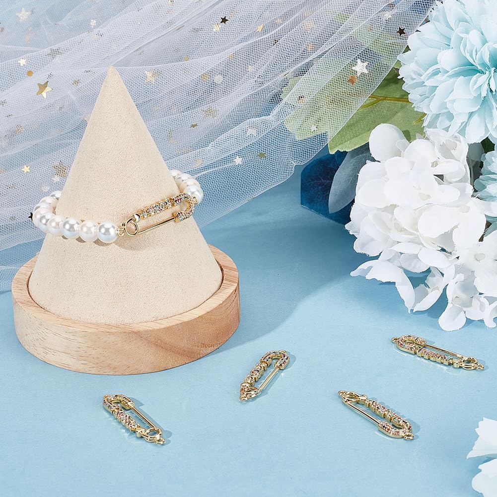 Beebeecraft 1 Box Cubic Zirconia Connector Charms for Mother’s Day DIY Bracelets Necklace Crafts