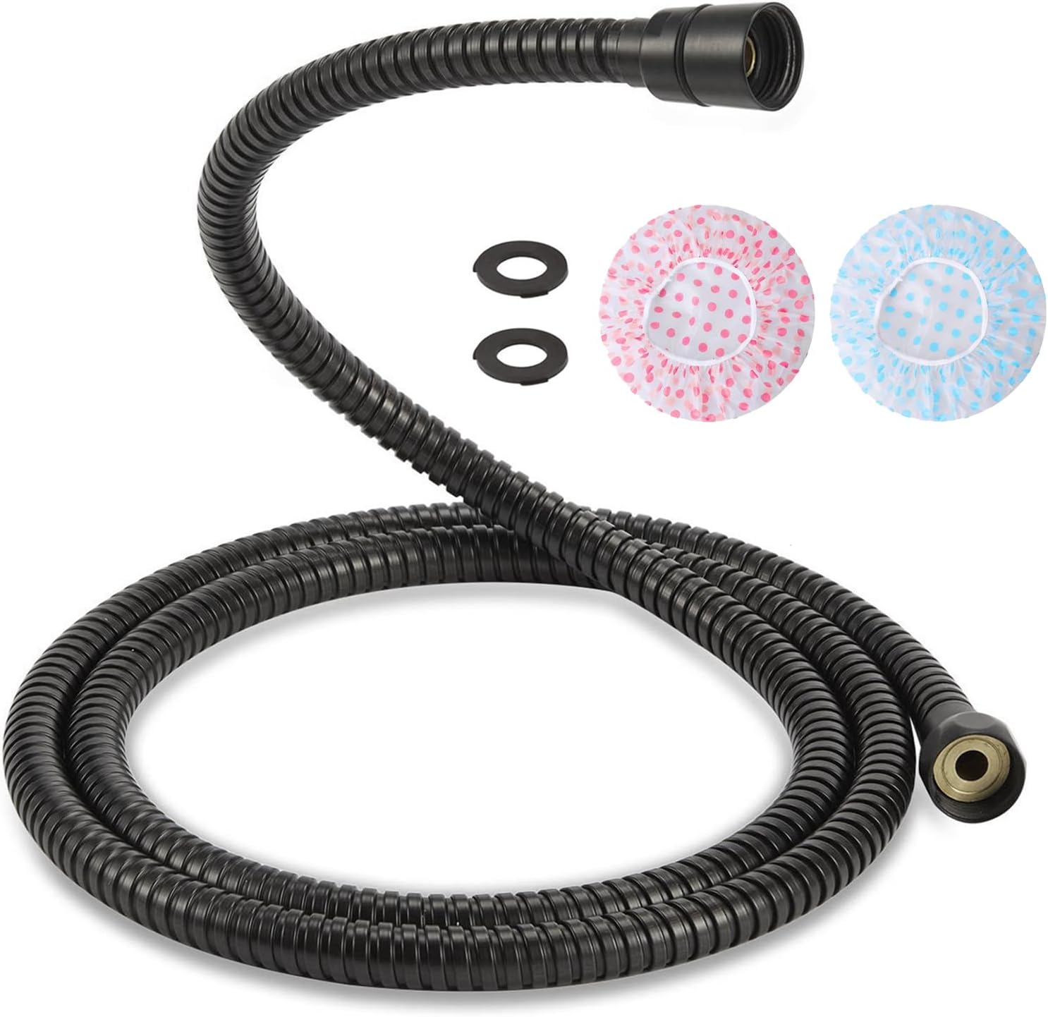 TRIPHIL Kink-free Shower Hoses Extra-long for Handheld Showerhead Hose Replacement Flexible Metal Shower Tube Extension Anti-twist 2 Brass Connectors Stainless Steel Sleeve Oil Rubbed Bronze 71 Inch