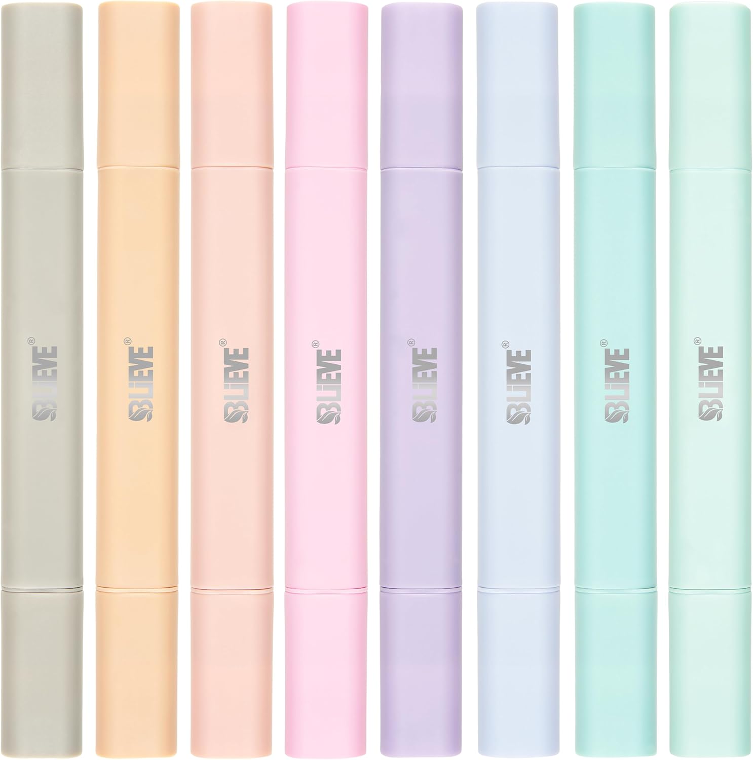 BLIEVE- Aesthetic Bible Highlighters No Bleed Through Assorted Colors, Cute Highlighter Dual Tip For Journaling Supplies And School Accessories, Bible Highlighters And Pens No Bleed (PASTEL)