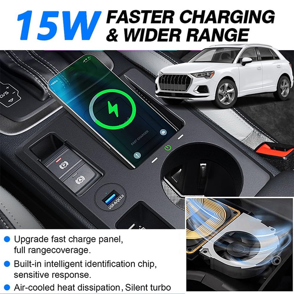 Caricatore Wireless Auto per Audi Q3/Q3 Sportback Audi RS Q3 2024-2019