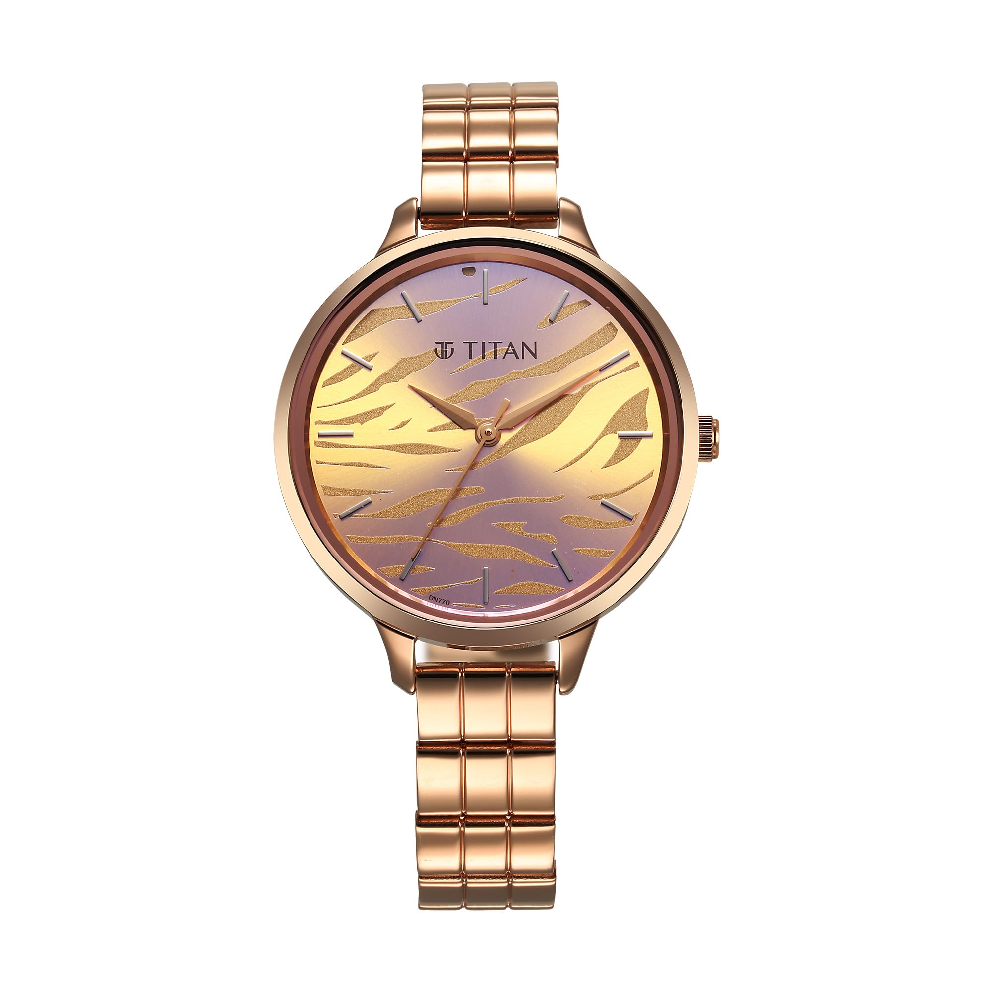 Titan Purple Secluded Quartz Analog Rose Gold Dial with Rose Gold Plating Stainless Steel Strap Watch for Women (B0D8VTKMH1) Amazon Price History, Amazon Price Tracker
