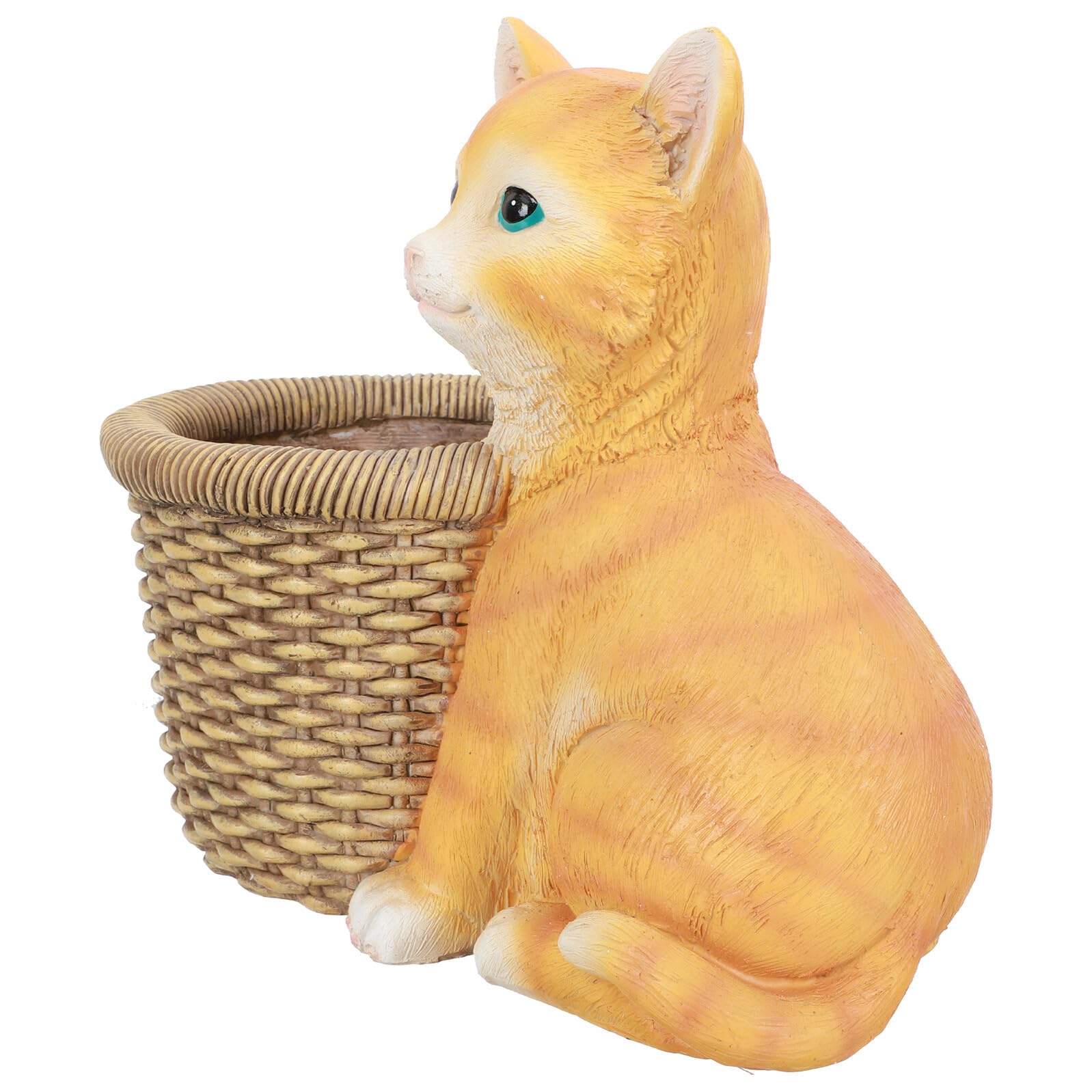 Pot de fleurs en résine de chat mignon pour succulentes et mini cactus