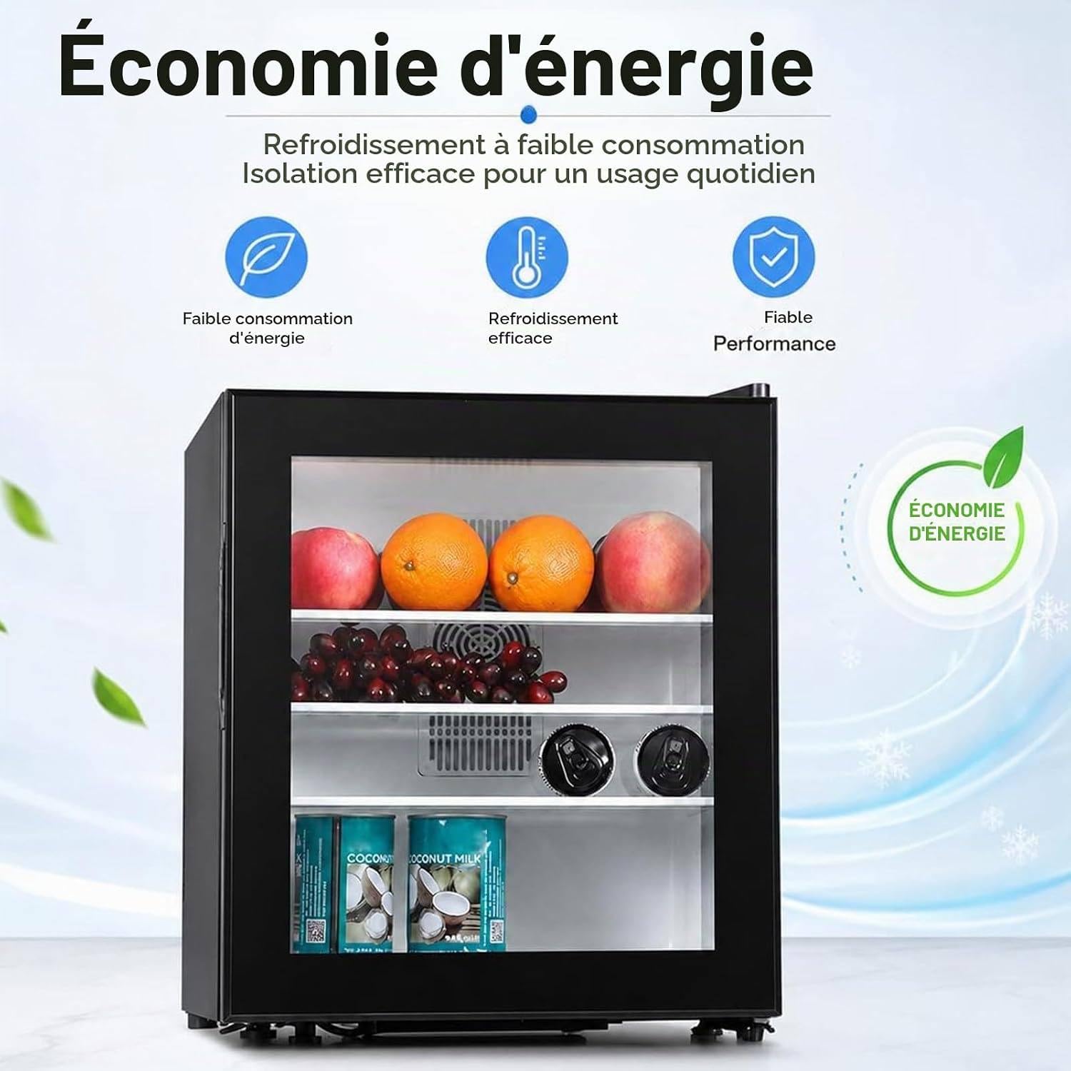 Mini Nevera 20l 30l 40l, Mini Frigorífico,Eficiencia,Silencioso Nevera Pequeña,3 Niveles De Temperatura Ajustable,Compacto para Oficina,Dormitorio O Cocina,Mini Bar 40L