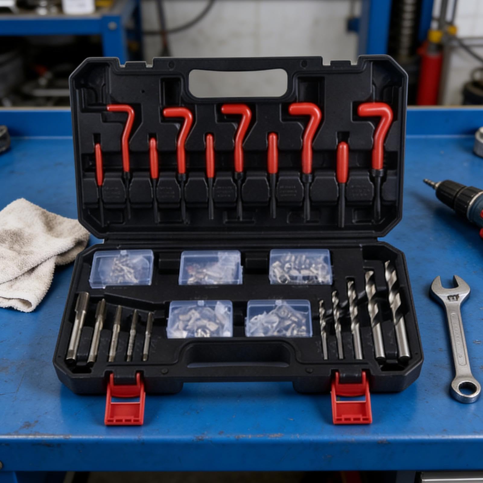 Kit Riparazione Filettatura Motore Set Riapertura Filetti Resistente 131 | Per Blocco Motore e Applicazioni Meccaniche Per Officina Garage Progetti Fai-da-te Meccanici Professionisti