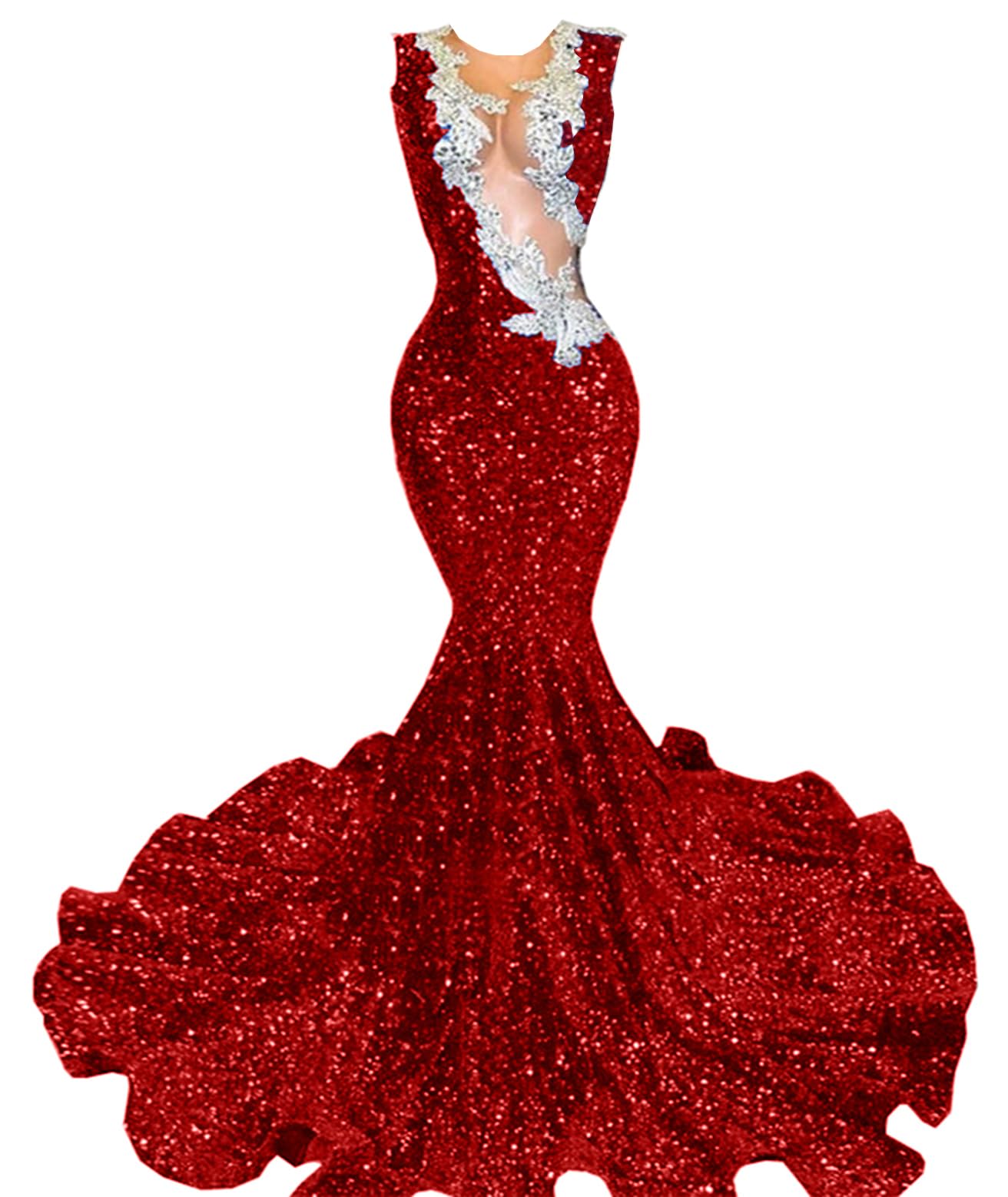 Sequin Beaded Mermaid Gown