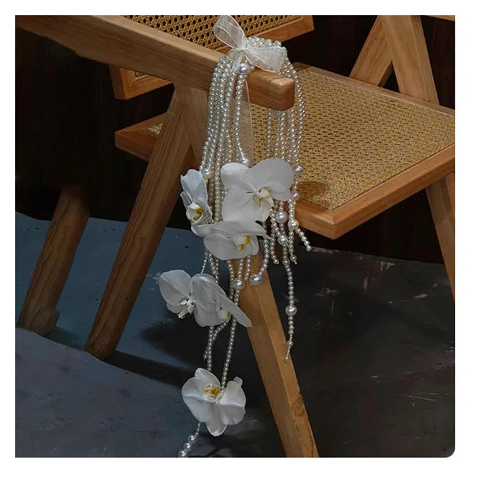 Gijmzy D Wedding Phalaenopsis Pearl Waterfall Simulation Flower
